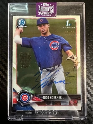 2025 Topps Archives Signature Series Nico Hoerner 1st Bowman Chrome Auto #56/60 - Image 1 of 2
