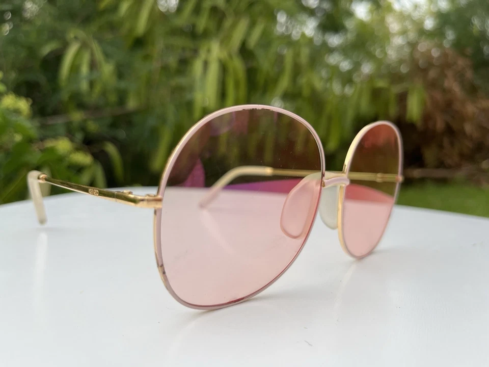Kenzo KZ40017F  Sunglasses Gold Frame Pink Lenses Good Condition - Image 1 of 4