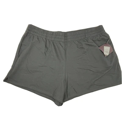 Pantalones cortos de salón para mujer talla grande 2XL de lana suave de Ava & Viv gris carbón Foto 1 de 4