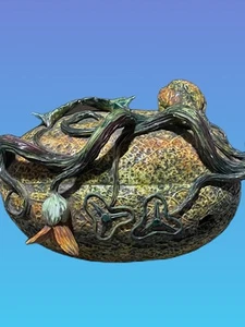 Vtg Italian Maplica Meiselmann Melon Squash Gourd Soup Tureen Made In Italy Rare - Picture 1 of 5