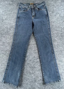 Wrangler Aura Jeans Damen 8RT blau Stretch Denim Bootcut Mid Rise klassischer Stil - Bild 1 von 7