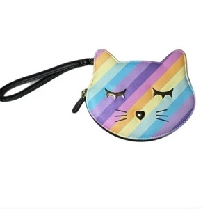Luv Betsey Johnson Rainbow Cat Heart Wristlet Wallet - Picture 1 of 3