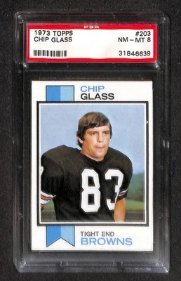 1973 TOPPS #203 CHIP GLASS PSA 8 NM-MT 31846639  - Image 1 of 3