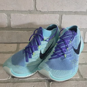 Zapatos para correr Nike para mujer talla 8,5 Free 3,0 Flyknit 718420-500 azules con cordones - Imagen 1 de 14