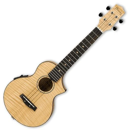 Ibanez UEW12E Flame Maple Concert Ukulele - Open Pore Natural - Image 1 of 1