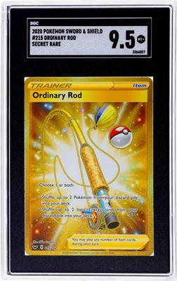 2020 Pokemon Sword and Shield Ordinary Rod #215 SGC 9.5 - Image 1 of 2