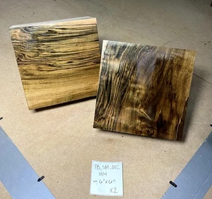 Ambrosia Maple Turning Blanks Set of Two | 6"x6"x2" | Kiln Dried | TB_SM_002 - Picture 1 of 5