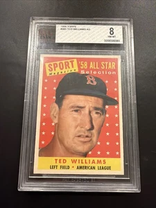 1958 Topps Ted Williams All Star #485 BVG 8 NM-MT - Picture 1 of 2