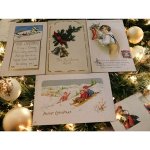 Ansichtskarten Weihnachten Vintage Anfang 1900 4er Set - Bild 1 von 7