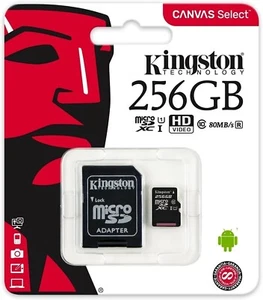 MICRO SD SDCS2 SDXC 64 128 256 GB 100MB/S KINGSTON SCHEDA MEMORIA CARD CLASSE 10 - Bild 1 von 12