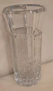 MIKASA English Garden Hand Blown Cut Glass 7" Vase Yugoslavia Discontinued 1990s - Picture 1 of 19