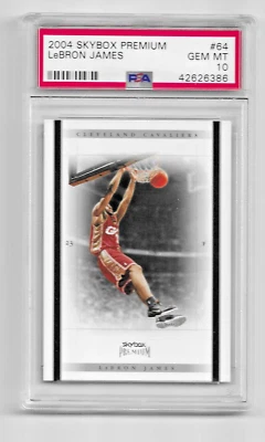 2004 SKYBOX PREMIUM BASKETBALL CARD #64 LEBRON JAMES PSA 10 CLEVELAND CAVALIERS - Image 1 of 4