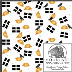 Cornish Flags Pasties and Chough 100% Quality Cotton Poplin Fabric * Exclusive * - Picture 1 of 3