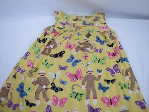 Nick & Nora Nachtwäsche Socke Affe Schmetterlinge Print Nachthemd Kleid Small - Bild 1 von 4