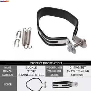 Slip on Strap Bracket Motorcycle Exhaust Muffler Silencer Hanger Hanging Clamp - Picture 1 of 5