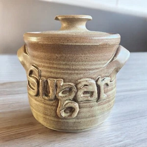 Vintage 70”s Sugar Storage By Stanion Pottery Studio Stoneware Retro Kitchenalia - Picture 1 of 6