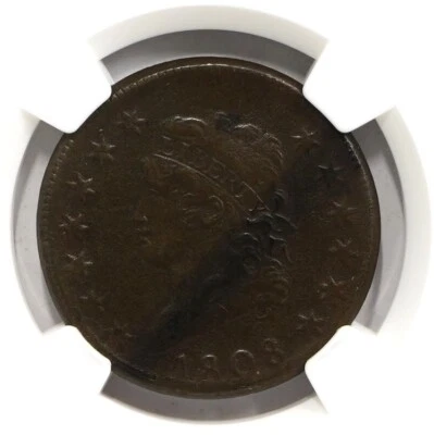 1808 Classic Head Lg. Cent Corrosion NGC XF Details - Image 1 of 4