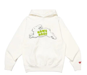 Größe Large Human Made x KAWS Made Hoodie in Weiß (XX26CS001WH3) brandneu - Bild 1 von 2