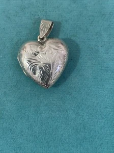 Vintage 925 Sterling Silber Herz Medaillon Anhänger nur ohne Kette - Bild 1 von 10