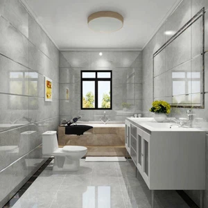 10PCS Self-Adhesive Grey Marble PVC Cladding Wall Panels for Kitchen Bathroom UK - Picture 1 of 24