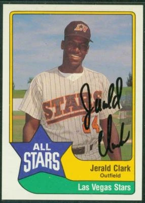 Original Autograph of Jerald Clark of the Las Vegas Stars on a 1989 CMC - Image 1 of 2
