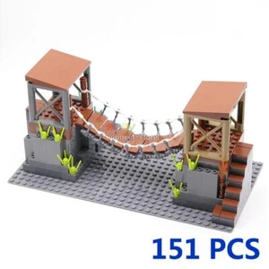 MOC Military WWII Army Base Fortress Baseplate Building Blocks Bricks Drawbridge - Picture 1 of 42