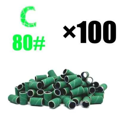 100/pcs Manicure Foot Care Tools 80# 150# 240# Nail Drill Bit Without Mandrel - Image 1 of 4