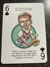 Leo Durocher 2005 St. Louis Cardinals Hero Decks Playing Card 6 of Clubs