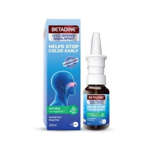 Betadine Adult Cold & Flu Defence Nasal Spray 20ml Secreción Nariz Carragelosa - Imagen 1 de 5