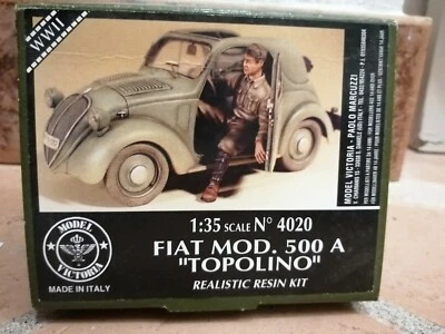 Model Victoria N.4020 Fiat Mod.500 Topolino Scala 1:35 Kit Resina - Immagine 1 di 3