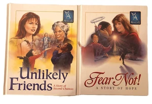 Touched By An Angel 2 Book Lot Unlikely Friends & Fear Not Hardcover Monica Hall - Imagen 1 de 2