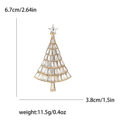 Рождественская елка брошь продажи оптовая продажа фестиваль со стразами звезда моды 1-й список - Изображение 1 из 4