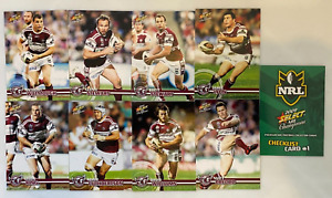 2009 NRL SELECT CHAMPIONS CARDS: 8x MANLY SEA EAGLES 1x CHECKLIST CARDS