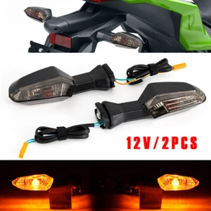 2X Luces de señal de giro ahumadas para KAWASAKI NINJA 250 300 400 650 Z650 Z900 Z1000 - Imagen 1 de 11