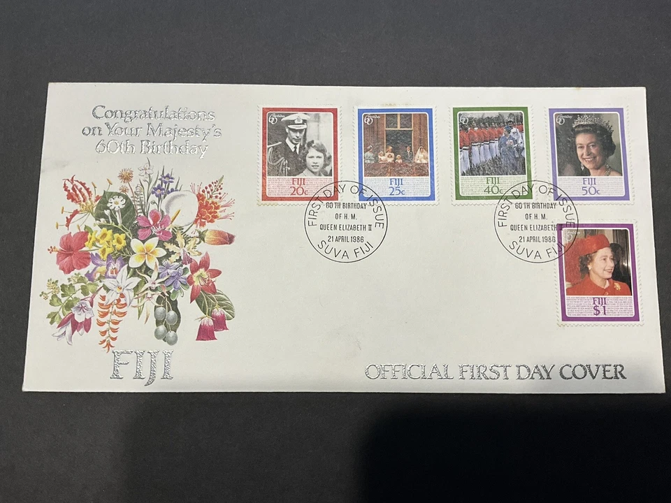 Fiji 1986 Queen’s Birthday FDC - Изображение 1 из 2