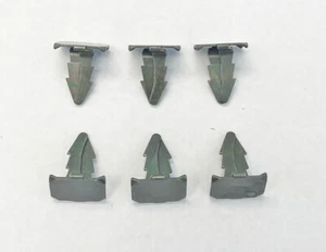 64-67 GTO Metal A/C Seal Radiator Support Clipd AC Seals Green! Clip Set 6pcs - Picture 1 of 2