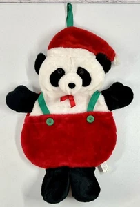 Vintage 22” Panda Bear Christmas Stocking for Gifts Candy Suspenders - Picture 1 of 3