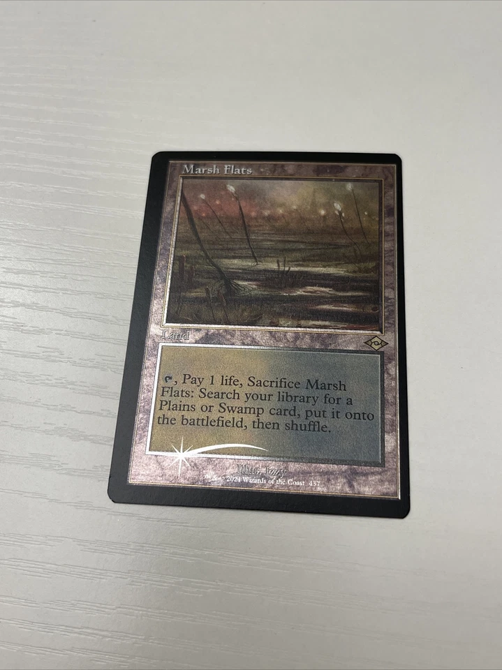 Misprint MTG Modern Horizons 2 MARSH FLATS RETRO FOIL Magic the Gathering NM - Image 1 of 1