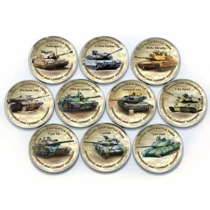 Zimbabwe 1 shilling set of 10 coins Tanks 2018 - Picture 1 of 2