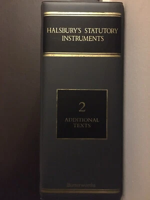 Halsbury's Statutory Instruments, volume 2, Additional Texts, Butterworths. - Image 1 of 4