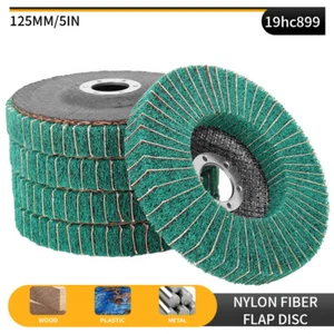125mm Nylon Fiber Flap Polishing Wheel Disc Buffing Pad 120# For Angle Grinder - Picture 1 of 8
