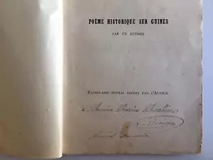 dédicace Léopold Décuppe poème historique sur GUINES par un Guinois Cache 1896 - Imagen 1 de 13