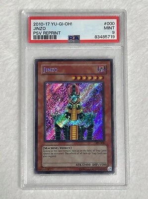 2010-2017 Yugioh Jinzo PSV-000 REPRINT PSA 9 - Image 1 of 2