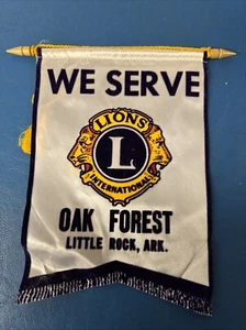 Oak Forest Little Rock Arkansas Lions Club Banner - Picture 1 of 4