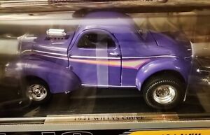 Road Signature 1941 Willy's Hot Rod Coupe Scale 1/18 Purple Diecast Car 1998 NIB