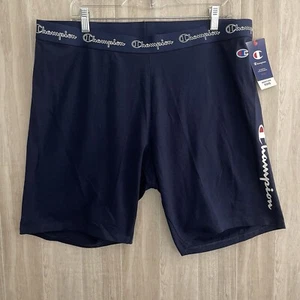 Champion Biker Shorts Women’s Size 3X Athletic Navy Blue Jersey Gym Run Yoga - Picture 1 of 12