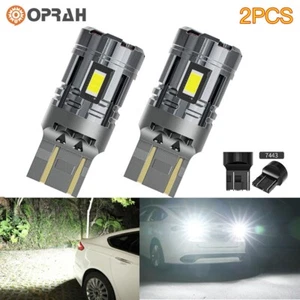 2x 7443 W21-5W LED blanco súper brillante freno trasero giro inverso luz única 6000K - Imagen 1 de 12