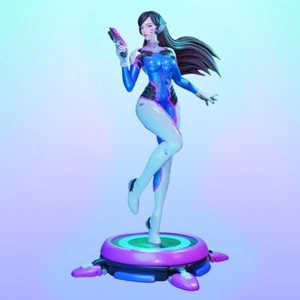 D.Va Figure Unpainted Resin Model Kit 1:24 Model Kit Anime Figure A528 - Picture 1 of 5