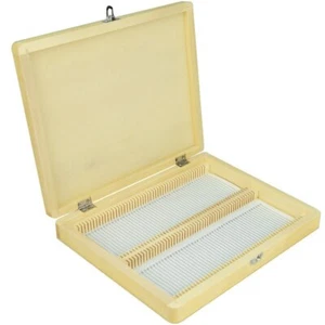 Wooden Microscope Slides Storage Box Holding Up to 100pcs Slides - Picture 1 of 9