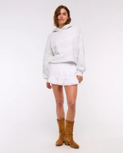 NEW Abercrombie & Fitch Kids White Eyelet Lace Skort Skirt Shorts Girls 7 8 - Picture 1 of 3